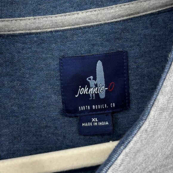 Johnnie-O Light Gray Sully Quarter Zip 1/4 Pullover Sweater - Picture 11 of 12